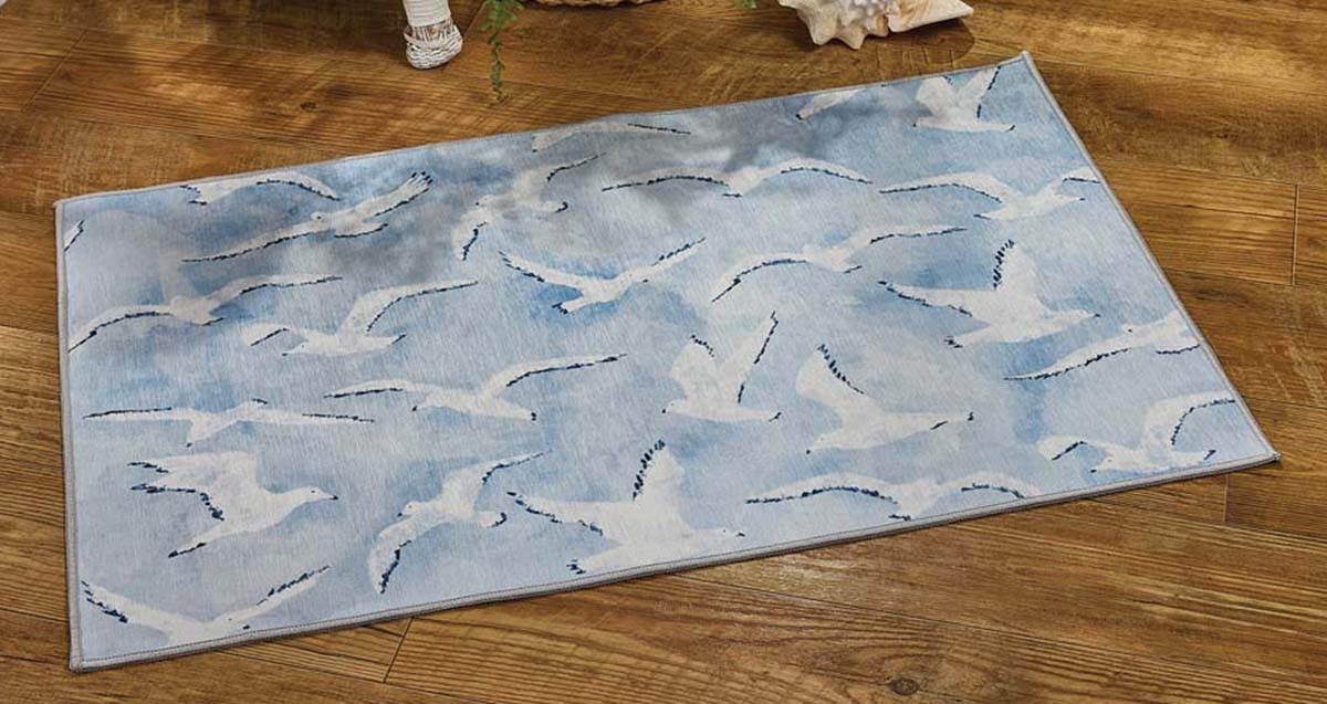 Gliding Seagulls Accent Rug