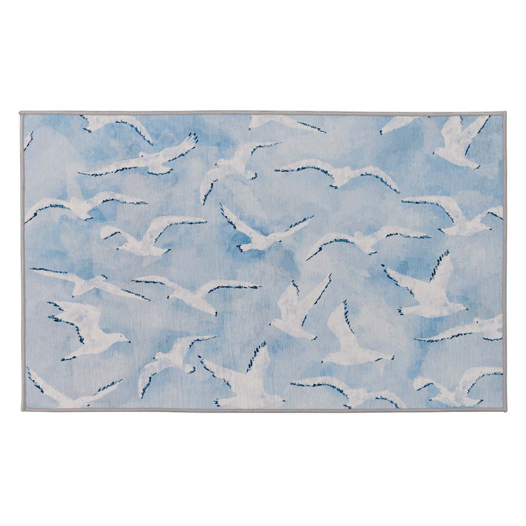 Gliding Seagulls Accent Rug