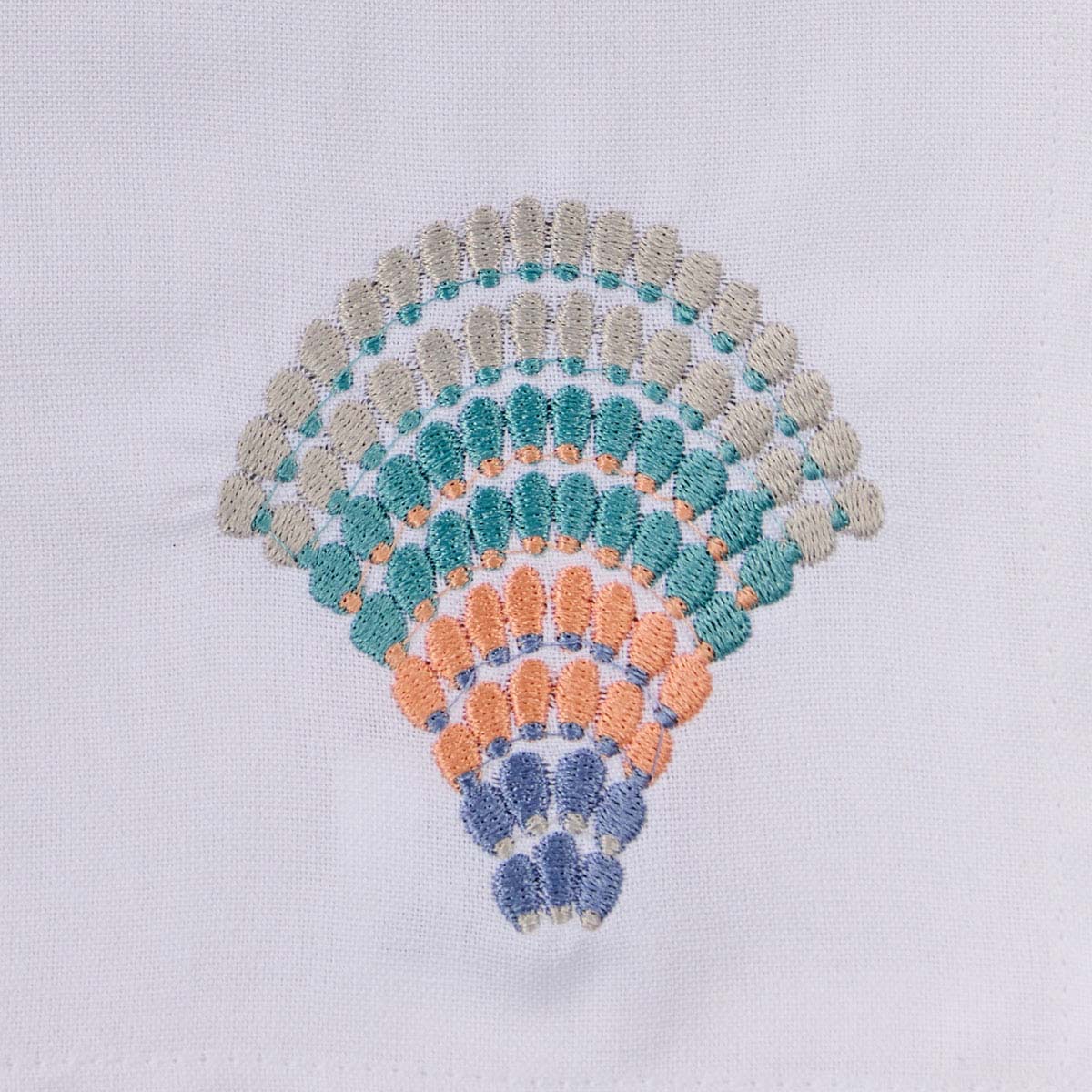 Ocean's Palette Embroidered Napkins - Set of 4