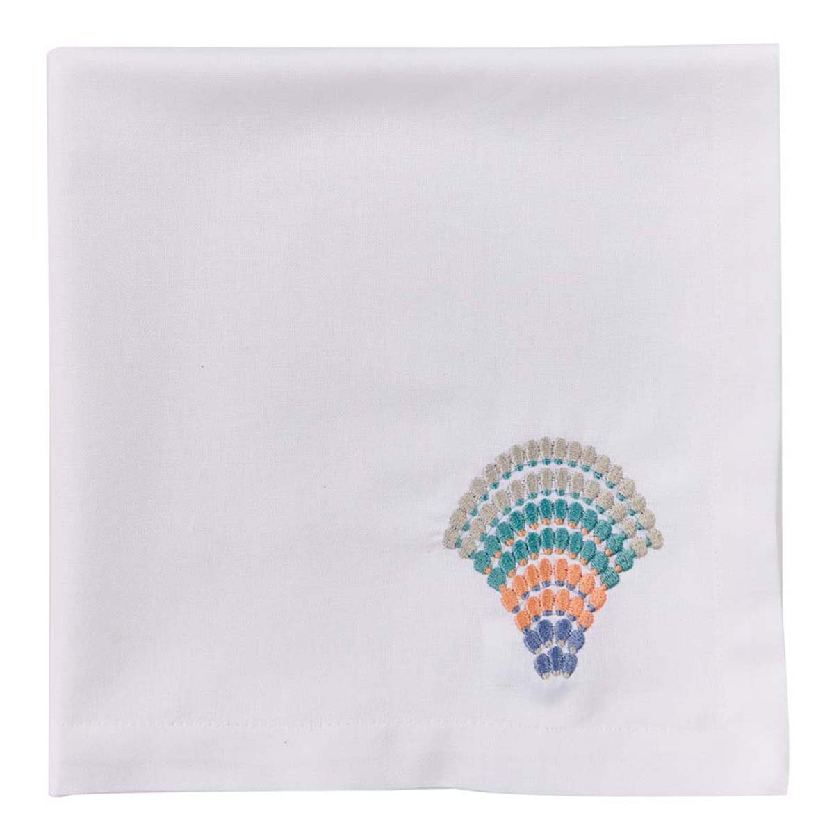 Ocean's Palette Embroidered Napkins - Set of 4
