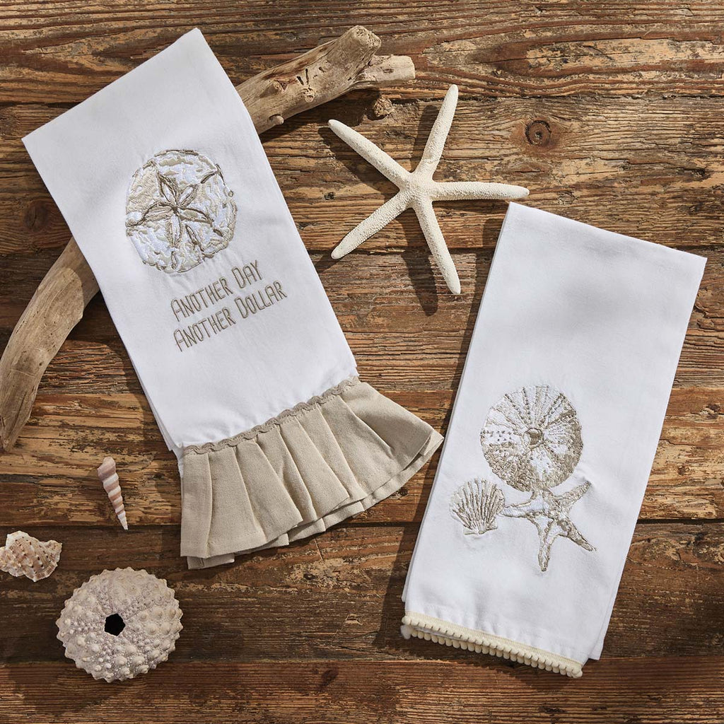 Sand Dollar Serenity Dishtowels - Set of 4