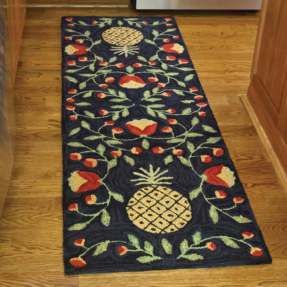 Floral Pineapple Hooked Runner