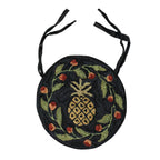 Floral Pineapple Hooked Chair Pad