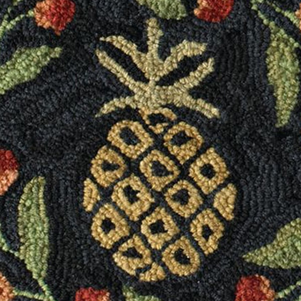 Floral Pineapple Hooked Chair Pad