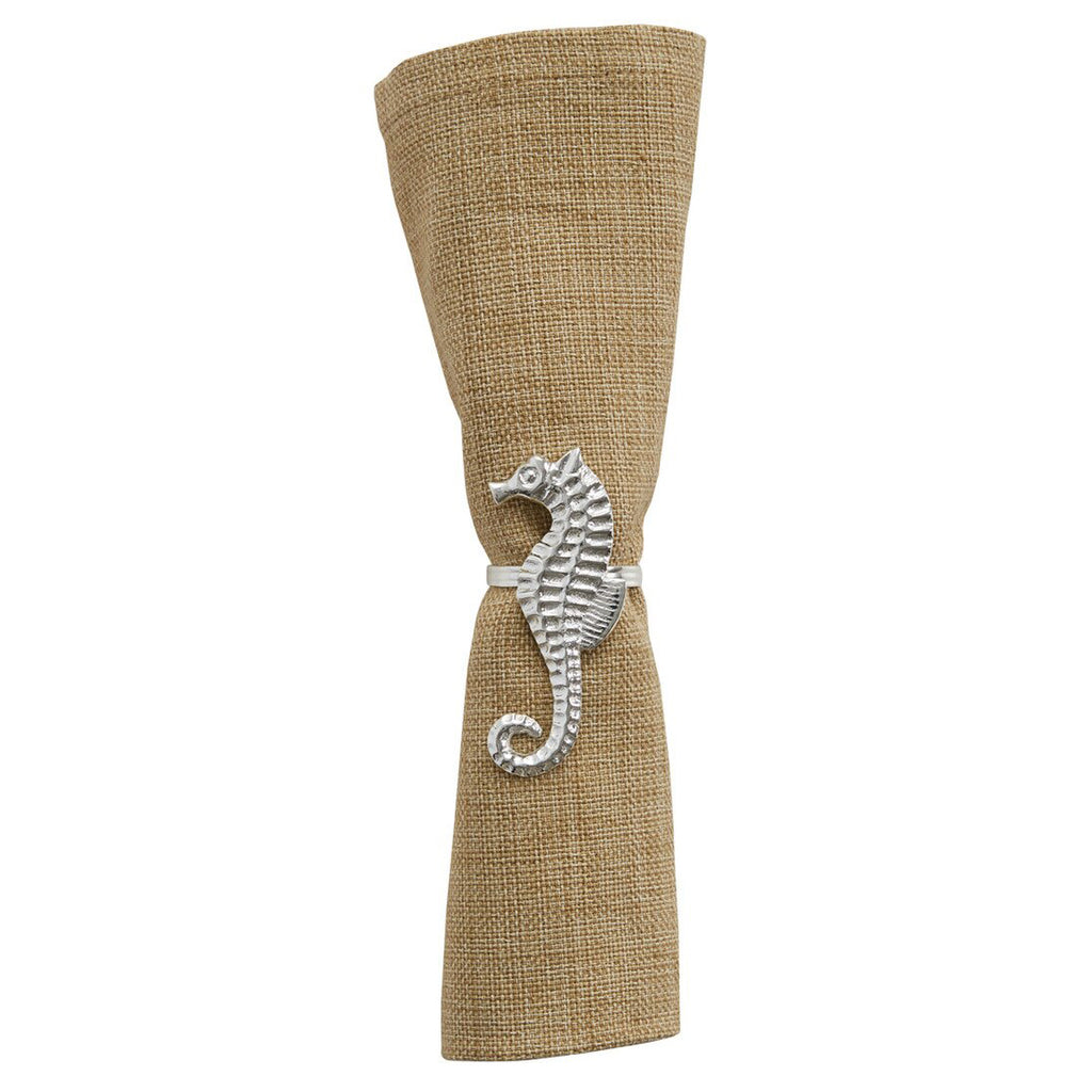 Sea Horse Metal Napkin Rings - Set of 4
