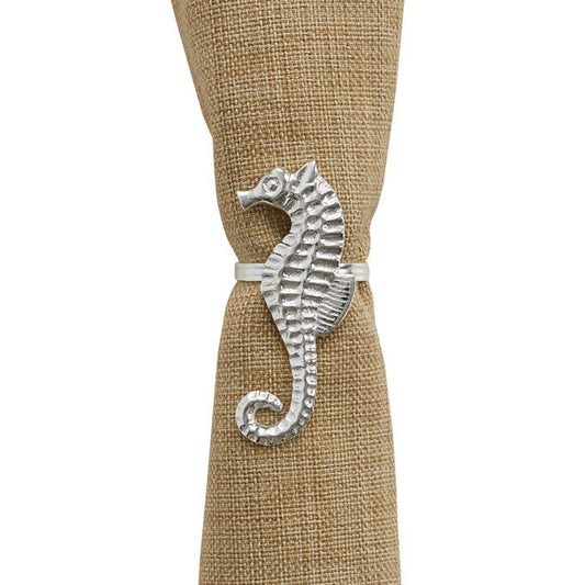 Sea Horse Metal Napkin Rings - Set of 4