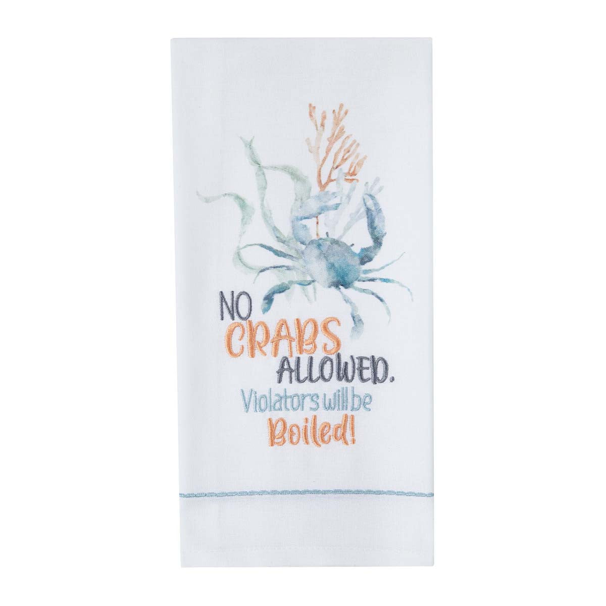 Seaweed Garden Crabs Dishtowels - Set of 4