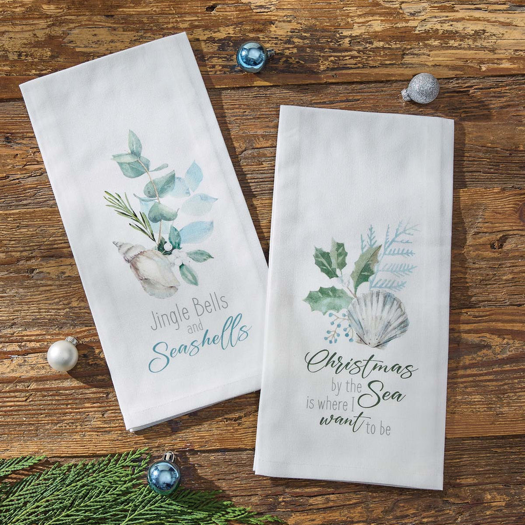Beachcombers Festive Bells Dishtowels - Set of 4