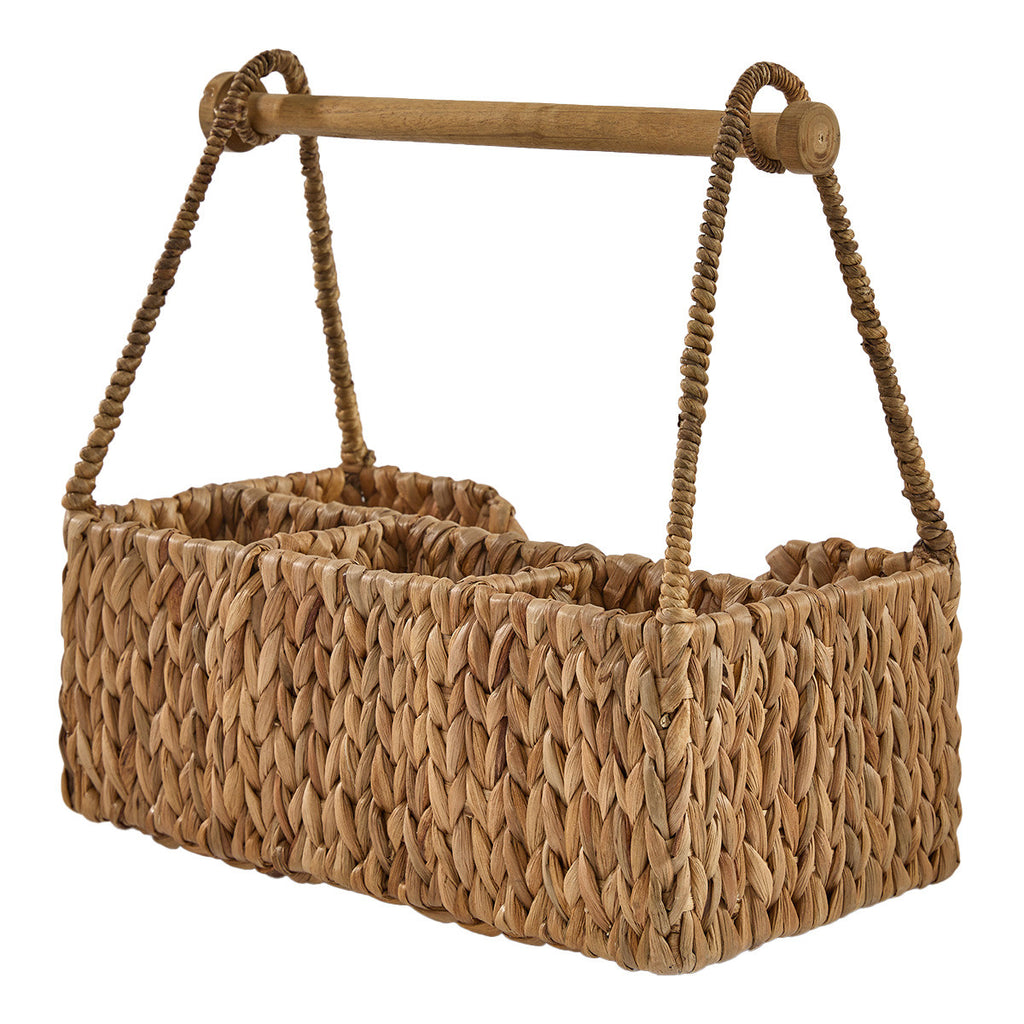 Seagrass Wicker Utensil & Paper Towel Caddy