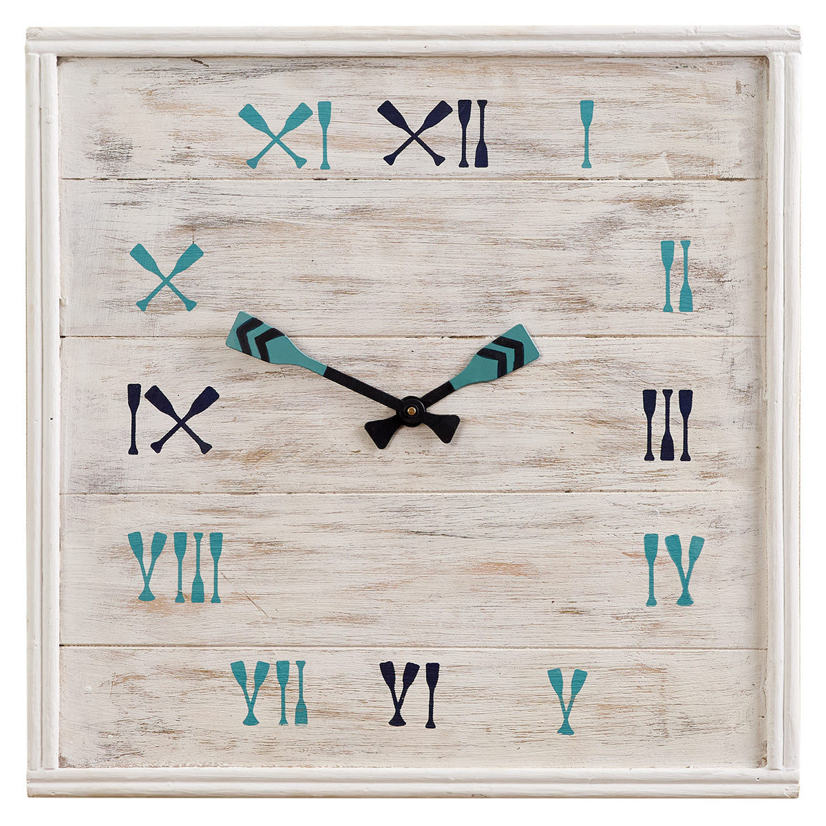 Rustic Lake Paddles Wall Clock