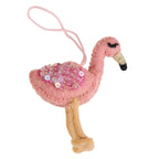 Felt Flamingo Ornaments - Set of 4
