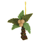 Tropical Palms Felt Ornaments - Set of 4