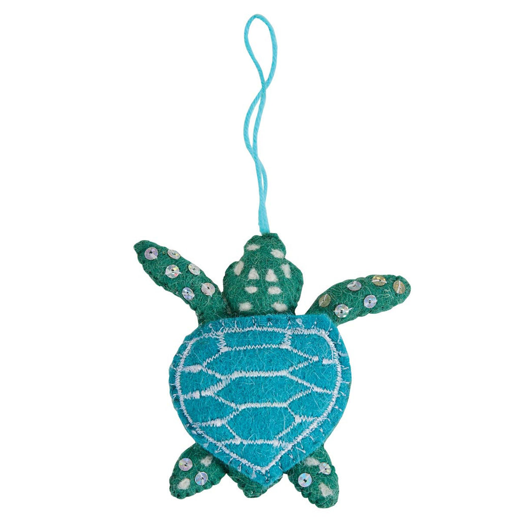 Oceanic Turtle Felt Ornaments - Set of 4 - OUT OF STOCK UNTIL 09/17/2026