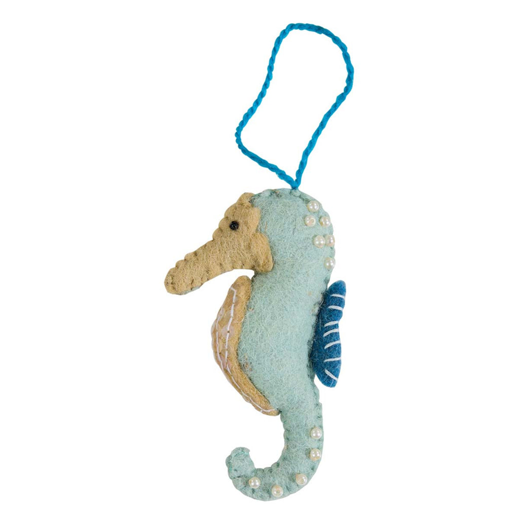 Oceanic Seahorse Felt Ornaments - Set of 4 - OUT OF STOCK UNTIL 09/17/2026