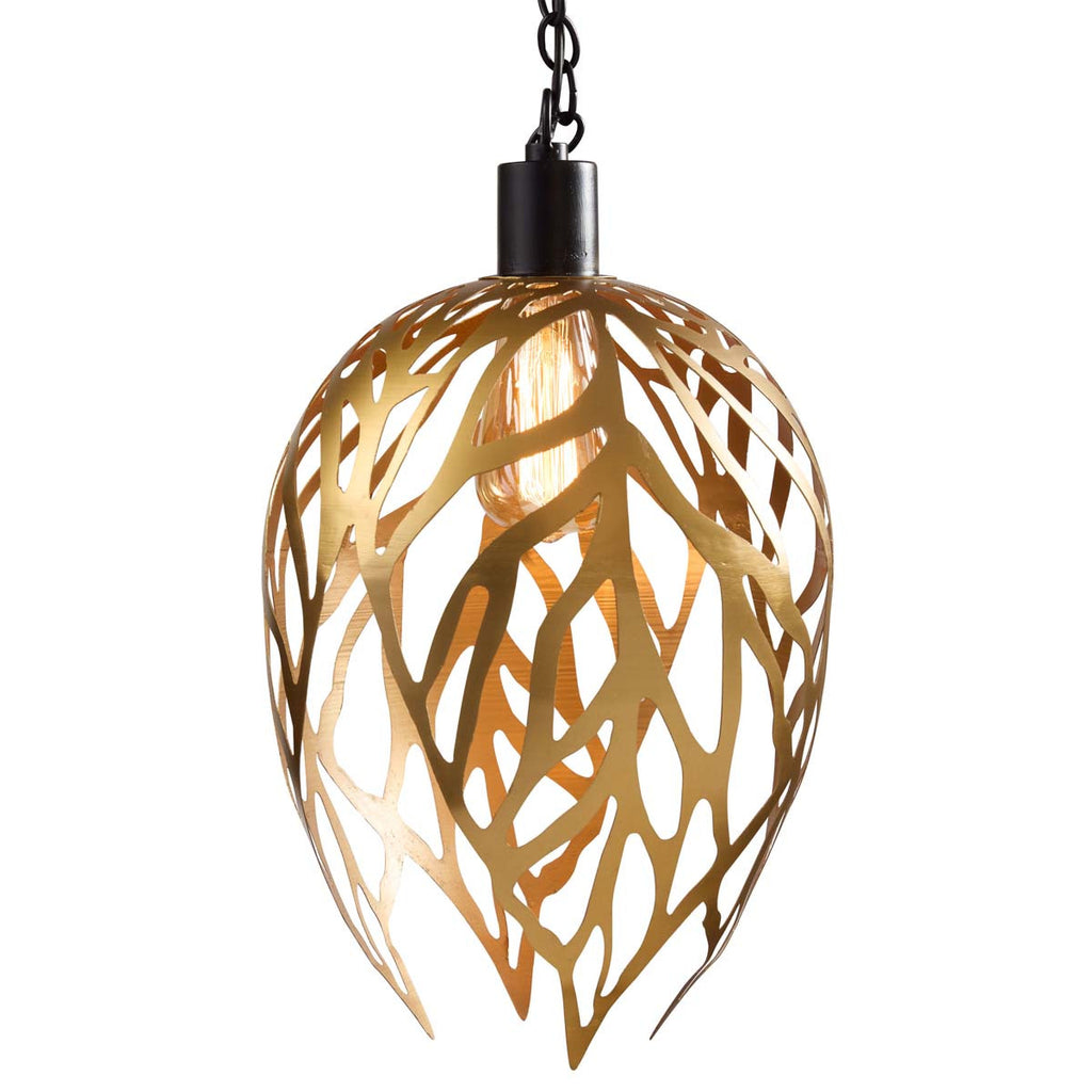 Golden Foliage Pendant Light