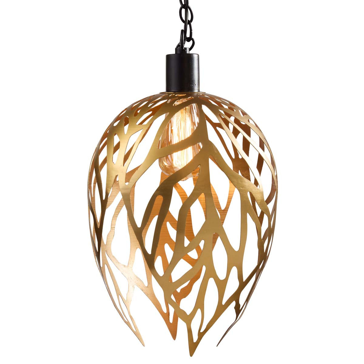 Golden Foliage Pendant Light