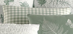 Botanical Bliss Checked Pillow Cover