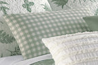 Botanical Bliss Checked Pillow Cover