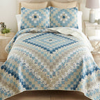 Seabreeze Diamond Quilt Bed Set - King