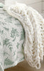 Ivory Knitted Chenille Throw