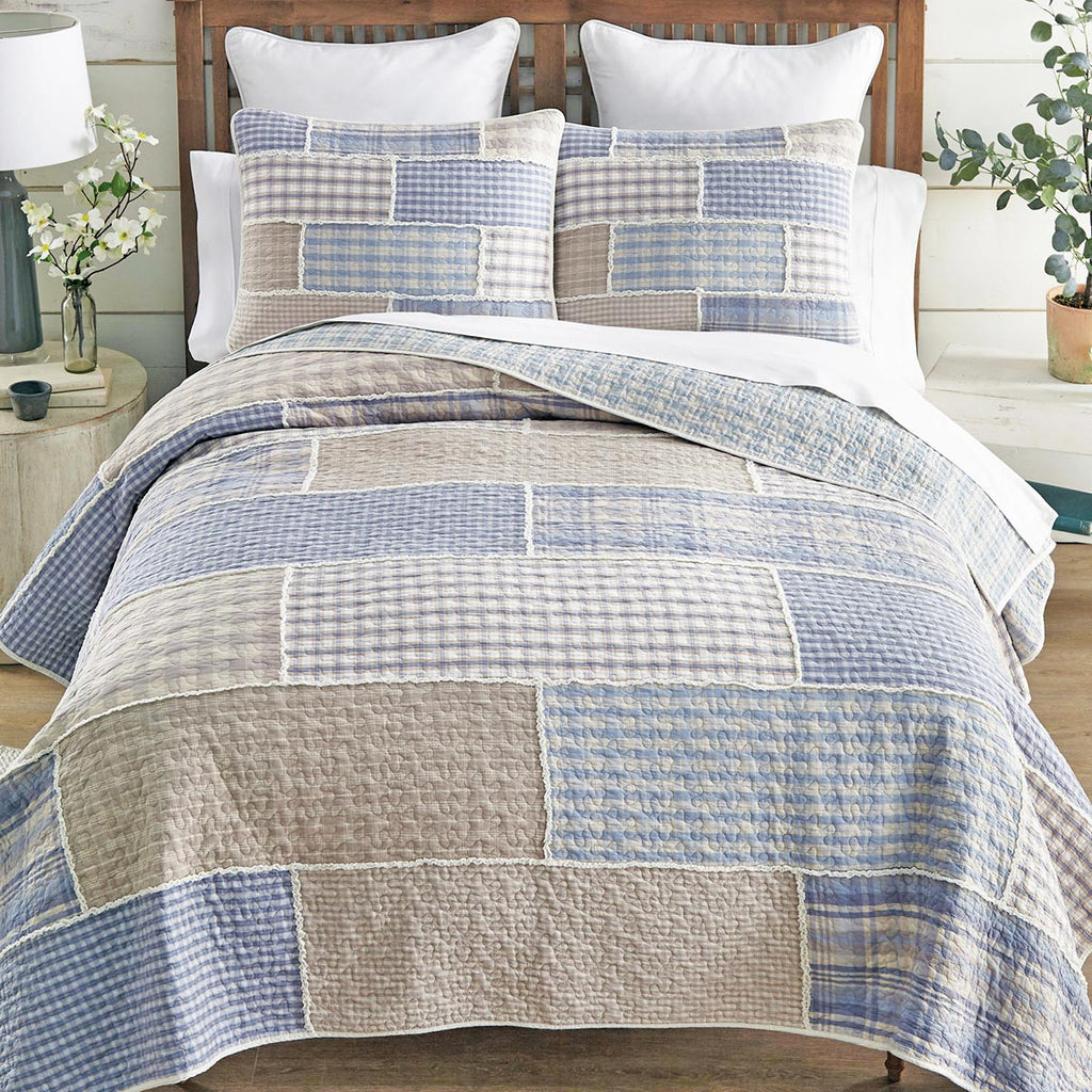 Coastal Patch Quilt Bed Set - Queen