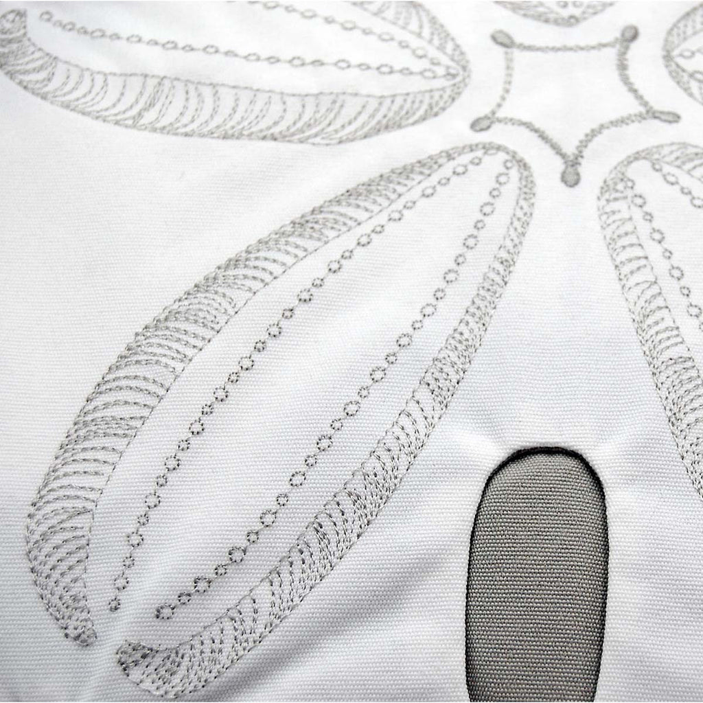 Gray Sand Dollar Pillow