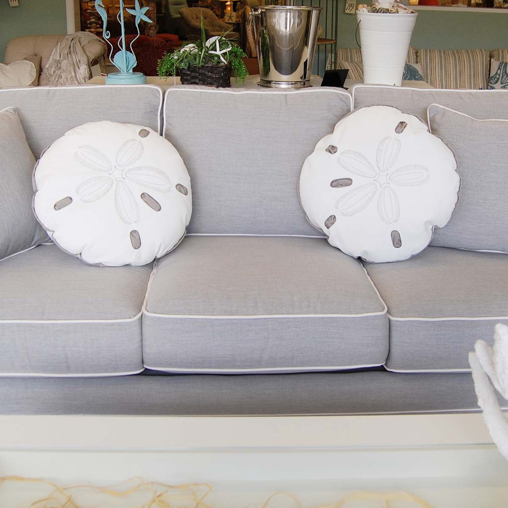 Gray Sand Dollar Pillow