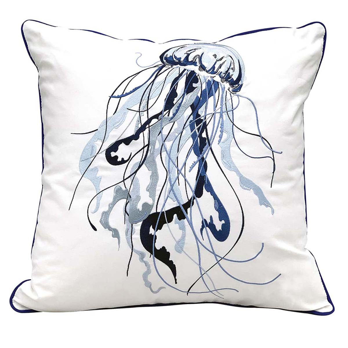 Sapphire Jellyfish Indoor/Outdoor Pillow