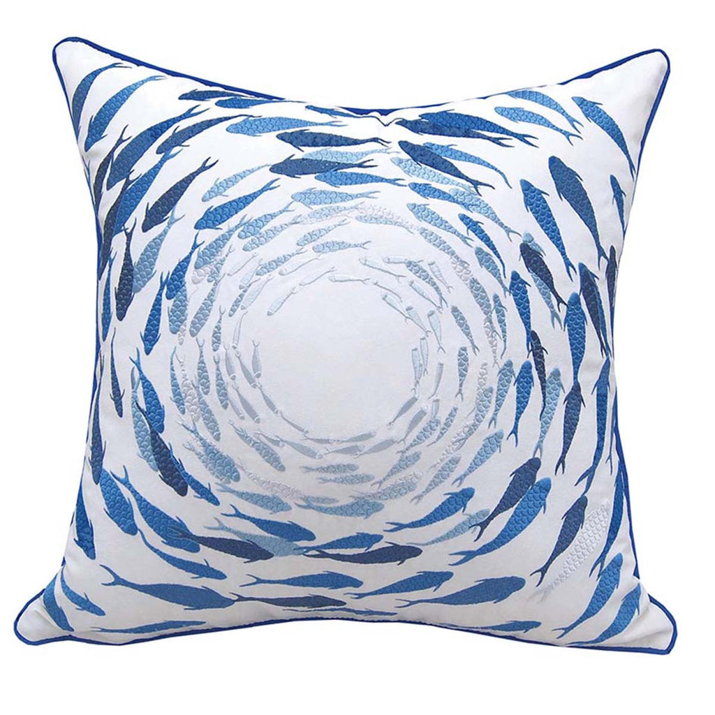 Fishtail Circle Indoor/Outdoor Pillow