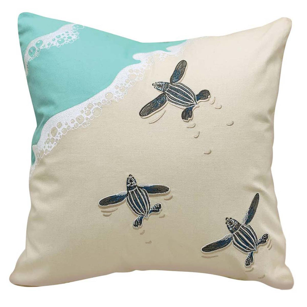 Scurrying Sea Turtles Pillow