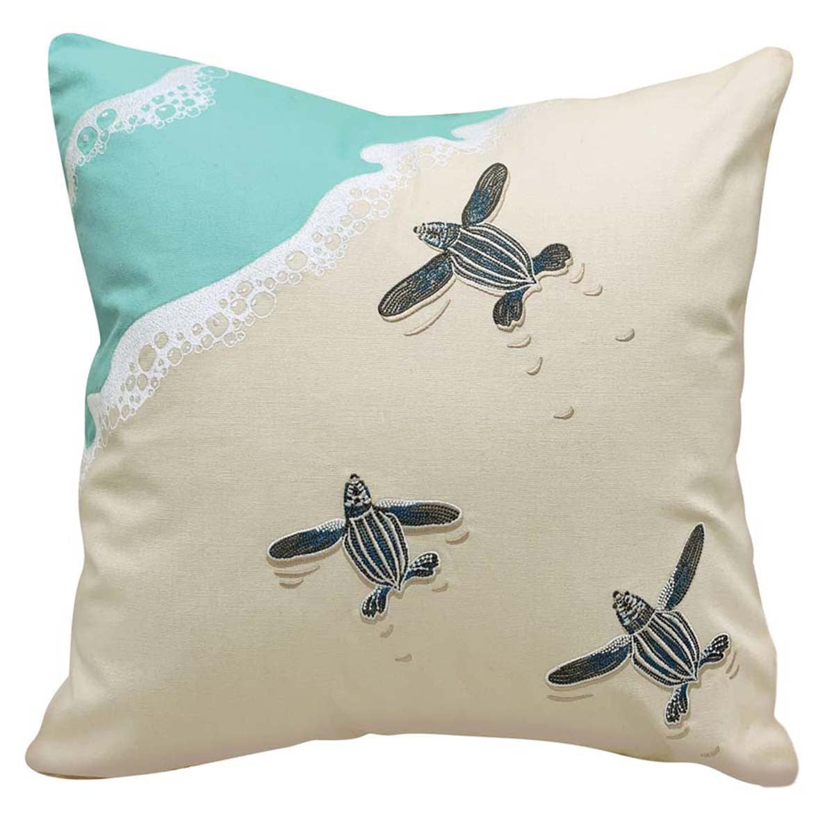 Scurrying Sea Turtles Pillow