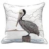 Beach Basker Pelican Indoor/Outdoor Pillow