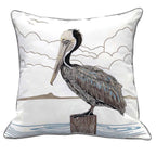 Beach Basker Pelican Indoor/Outdoor Pillow