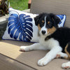 Cerulean Monstera Rectangular Indoor/Outdoor Pillow