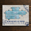 Seaside Puzzle Personalized Stretched Canvas - Large