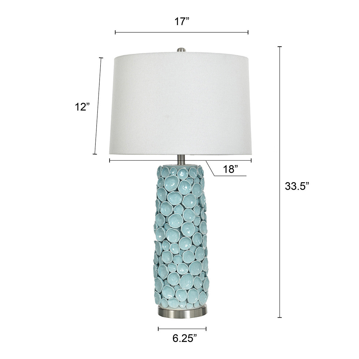 Cerulean Shells Table Lamp