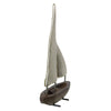 Pewter & Stained Wood Sailboat - Small