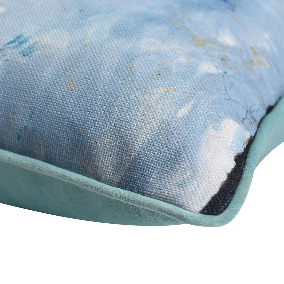 Abstract Ocean Linen Pillow - Square