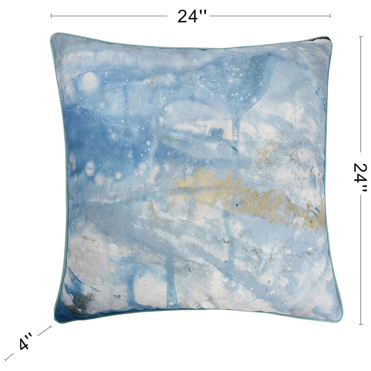 Abstract Ocean Linen Pillow - Square