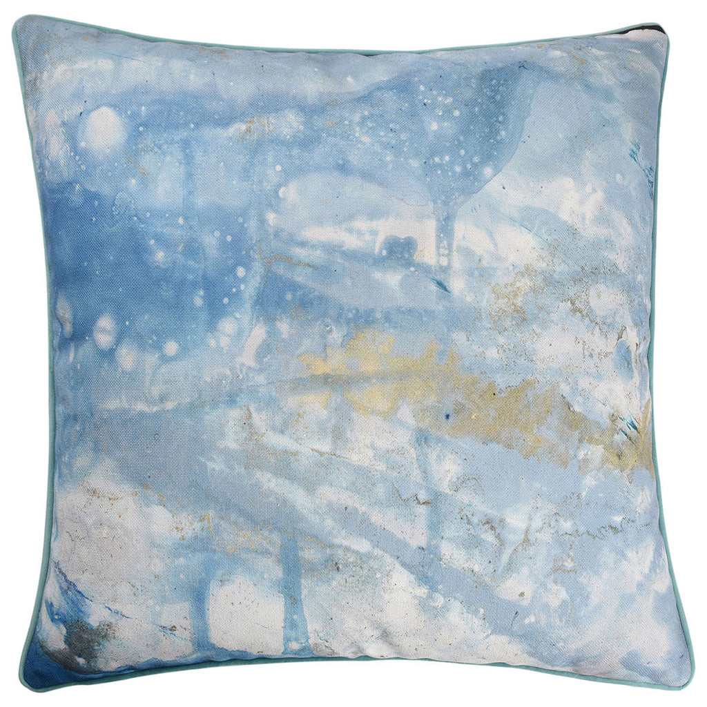 Abstract Ocean Linen Pillow - Square