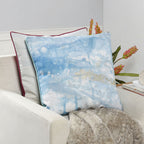 Abstract Ocean Linen Pillow - Square
