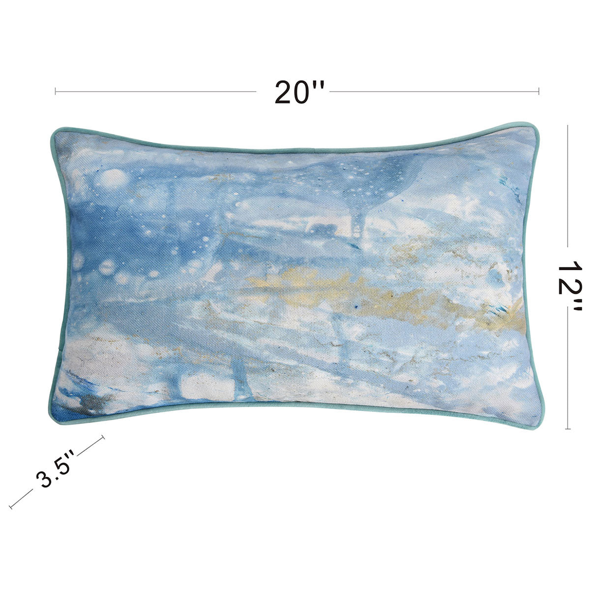 Abstract Ocean Linen Pillow - Rectangular