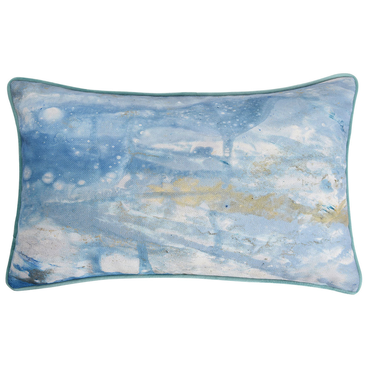 Abstract Ocean Linen Pillow - Rectangular