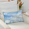 Abstract Ocean Linen Pillow - Rectangular