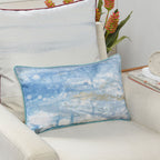 Abstract Ocean Linen Pillow - Rectangular