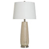 Gloss Dimple Ceramic Table Lamp - Cream