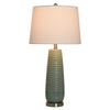 Gloss Dimple Ceramic Table Lamp - Sage