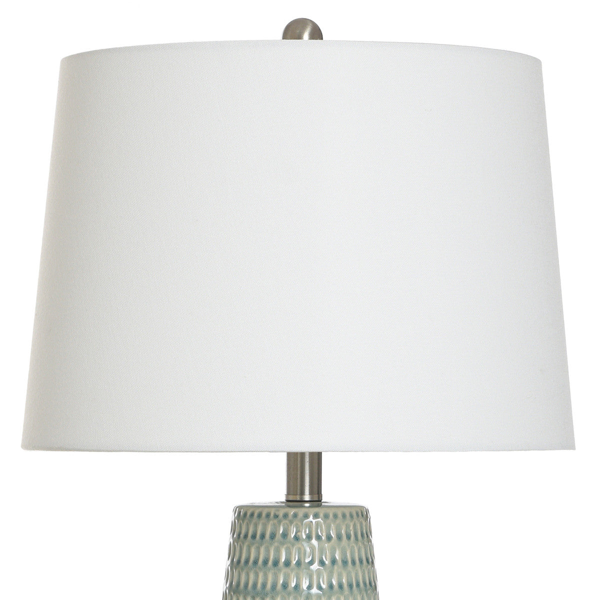 Gloss Dimple Ceramic Table Lamp - Sage