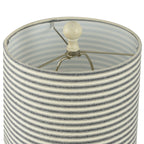 Blue Anchor Table Lamp with Striped Shade