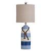Blue & White Striped Buoy Table Lamp